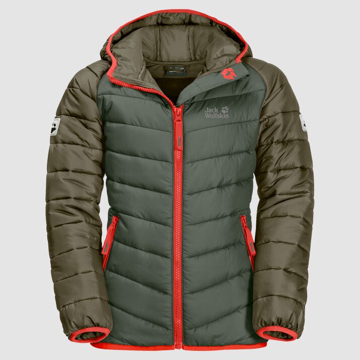 Chamarra Acolchada Jack Wolfskin Zenon Niños Verdes Mexico-6538941